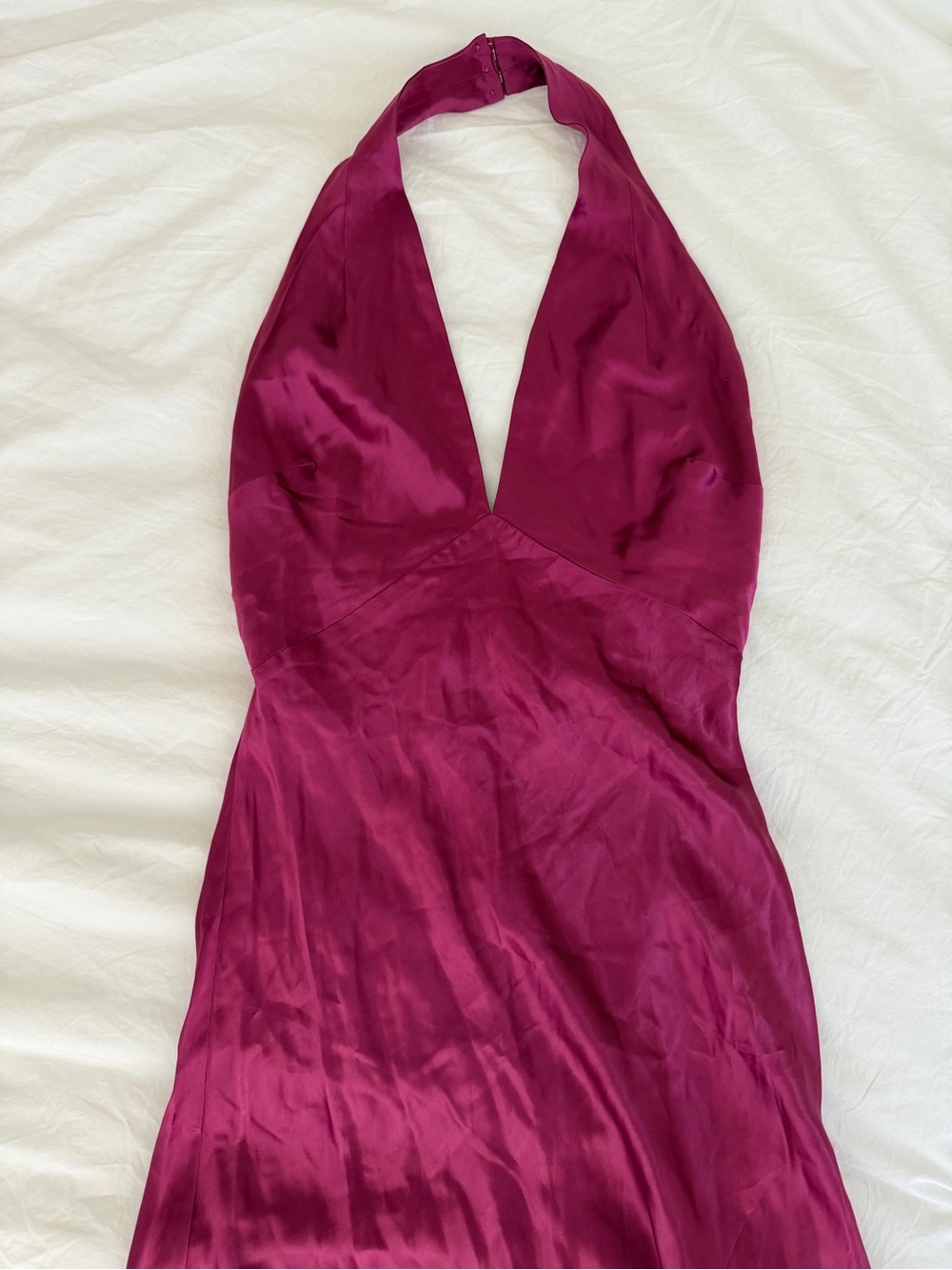 NWT NEW Reformation Daniela Silk Dress | Hibiscus Pink Magenta | US 6 - Picture 17 of 17